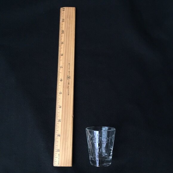 Calvert Whiskey Shot Glass Alcohol Advertising Barware Liquor Mancave Vintage - Picture 5 of 12
